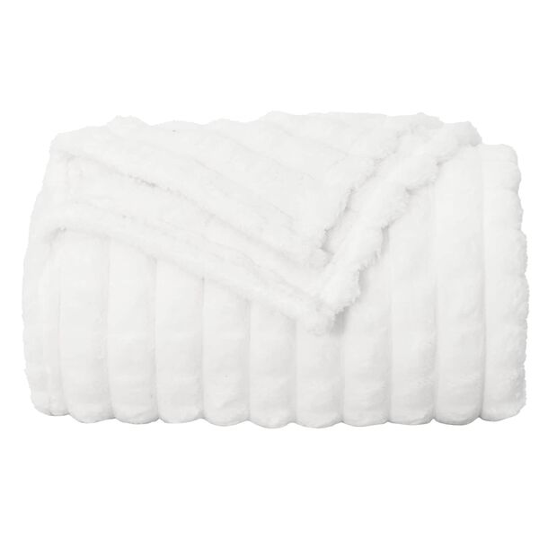 vidaXL Throw Blanket White 240 x 220 cm Fleece
