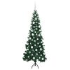 vidaXL Corner Artificial Christmas Tree Green 180 cm PVC and Metal