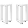 vidaXL Coffee Table Legs T-Shaped&nbsp;2 pcs White 28x25x(42-43) cm Steel