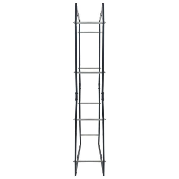 vidaXL Firewood Rack Black 80x25x150 cm Steel