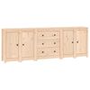 vidaXL Sideboard 230x35x80 cm Solid Wood Pine
