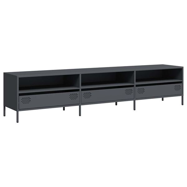 vidaXL TV Cabinet Anthracite 202x39x43.5 cm Cold-rolled Steel