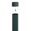 vidaXL Fence Posts 2 pcs Green 110 cm Powder-coated steel
