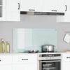 vidaXL Kitchen Backsplash White 110 x 50 cm Tempered Glass