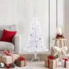 vidaXL Artificial Christmas Tree with Stand White 120 cm PVC and Steel