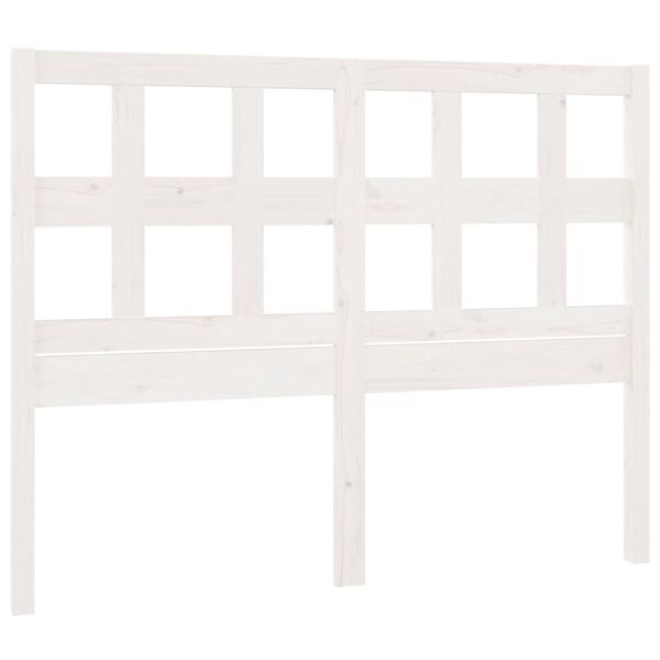 vidaXL Bed Headboard White 205.5x4x100 cm Solid Wood Pine