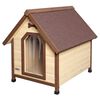 Kerbl Dog Kennel | Brown and beige | Wood with bitumen roof | 100 x 83 x 94 cm