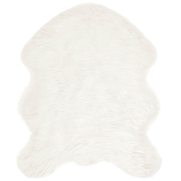 vidaXL Faux Sheepskin Rug Tafalla White 50 x 80 cm Polyester