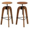 vidaXL Bar Chairs 2 pcs Solid Acacia Wood