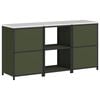 vidaXL Kitchen Storage Set 3 pcs Olive Green Cold-rolled Steel