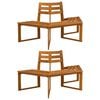 vidaXL Tree Bench 2 pcs 160 x 140 x 86 cm Solid Acacia Wood Natural