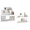 vidaXL Floating Wall Shelves 4 pcs High Gloss White 80x23.5x3.8 cm MDF