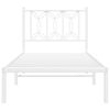vidaXL Metal Bed Frame without Mattress with Headboard White 90x190cm