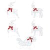 vidaXL Christmas Reindeer with sleigh 5 pcs 100 LEDs Cold White