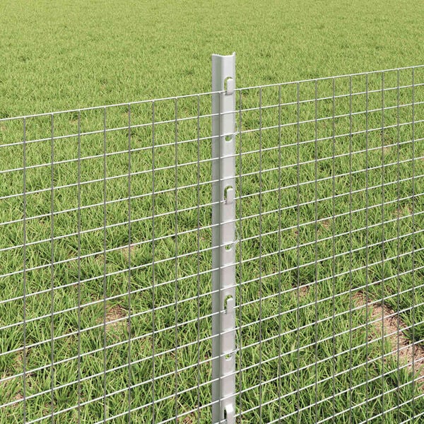 vidaXL Fence and Post Silver 0.4 x 25 m Steel
