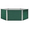 vidaXL Raised Garden Bed 129x129x45 cm Galvanised Steel Green
