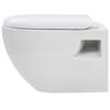 vidaXL Wall-Hung Toilet with Concealed High Cistern Ceramic