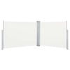 vidaXL Side Awning | Cream | Polyester | 100x1000 cm | Retractable