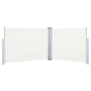 vidaXL Retractable Side Awning Cream 100x1000 cm