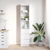 vidaXL Highboard White 37.5x35x180 cm Engineered Wood