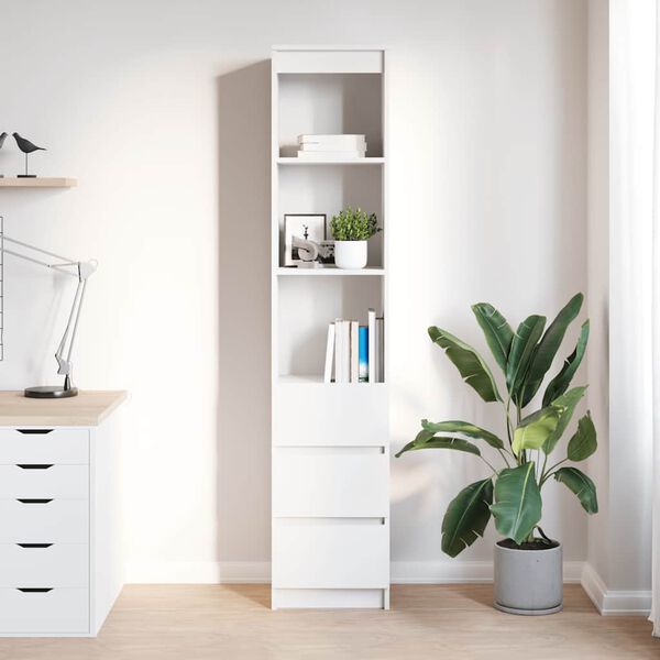 vidaXL Highboard White 37.5x35x180 cm Engineered Wood