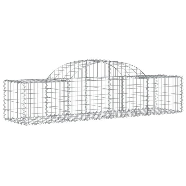 vidaXL Arched Gabion Baskets 8 pcs 200x50x40/60 cm Galvanised Iron