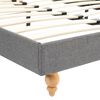 vidaXL Bed Frame without Mattress Light Grey Fabric 135x190 cm Double