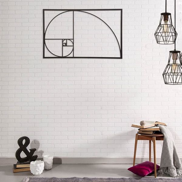 Homemania Wall Decoration Golden Ratio 53x35 cm Steel Black