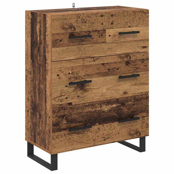 vidaXL Sideboard Old Wood 69.5 x 34 x 90 cm Engineered Wood and Iron