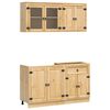 vidaXL Cabinet with Shelf SKI 4 pcs Honey Brown Solid Pine Wood