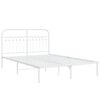 vidaXL Metal Bed Frame without Mattress with Headboard White 135x190cm