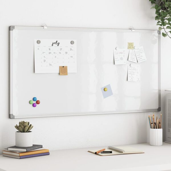vidaXL Magnetic Whiteboard 60x30x1.7 cm Aluminium
