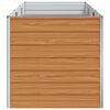 vidaXL Garden Raised Bed 240x80x77 cm Galvanized Steel Silver