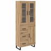 vidaXL Highboard 2 pcs Artisan Oak 69.5 x 34 x 180 cm Engineered Wood