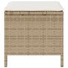 vidaXL Garden Dining Set Beige Poly rattan