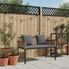 vidaXL Outdoor Bench Grey and Dark Grey 117 x 54 x 74.5 cm Poly Rattan
