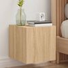 vidaXL TV Wall Cabinets with LED Lights 2 pcs Sonoma Oak 30.5x35x30 cm