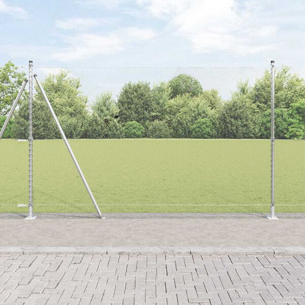 vidaXL Fence Post Silver 50 x 1.5 m (13 mm mesh) Steel