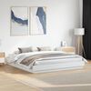 vidaXL Bed Frame with LED without Mattress White 200x200 cm