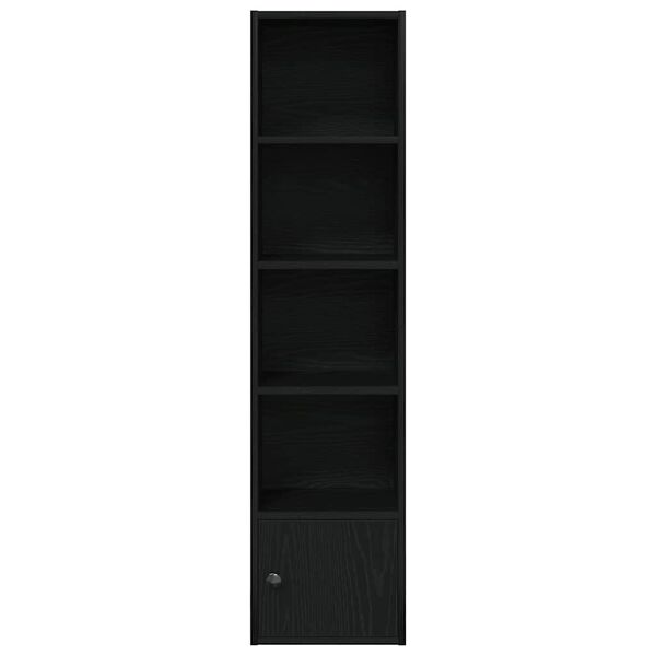 vidaXL Bookcase Black Oak 31x24x127 cm Engineered Wood