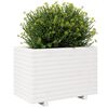 vidaXL Garden Planter White 70x40x49.5 cm Solid Wood Pine