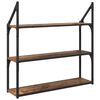 vidaXL Wall Shelf Old Wood 80 x 21 x 78.5 cm Engineered Wood