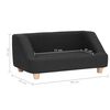 vidaXL Dog Sofa Black 95x63x39 cm Linen