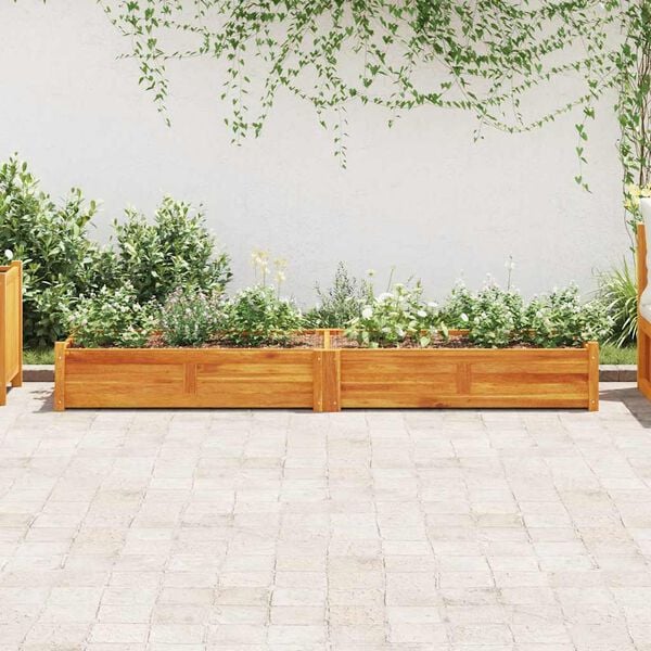 vidaXL Garden Raised Bed Acacia Wood 200x50x25 cm