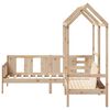 vidaXL Day Bed and Bench Set with Roof without Mattress 80x200 cm
