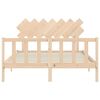 vidaXL Bed Frame without Mattress King Size Solid Wood Pine