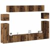 vidaXL 8 Piece TV Cabinet Set Wall-mounted Old Wood Engineered Wood