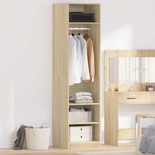 vidaXL Wardrobe Sonoma Oak 50x50x200 cm Engineered Wood