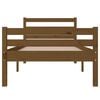 vidaXL Bed Frame without Mattress Honey Brown Solid Wood 75x190 cm Small Single