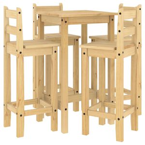 vidaXL 5 Piece Bar Set Solid Wood Pine